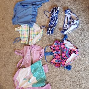 Girls Bathing Suits M 7/8